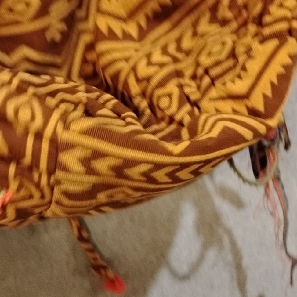 Bohemian Bucket Bag in Brown and Tan - Picture 6 of 10